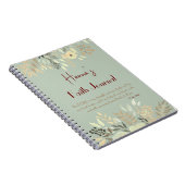 Psalm 28:7 Seite Grünen Wasserfarben Blumengefälli Notizblock (Rechte Seite)