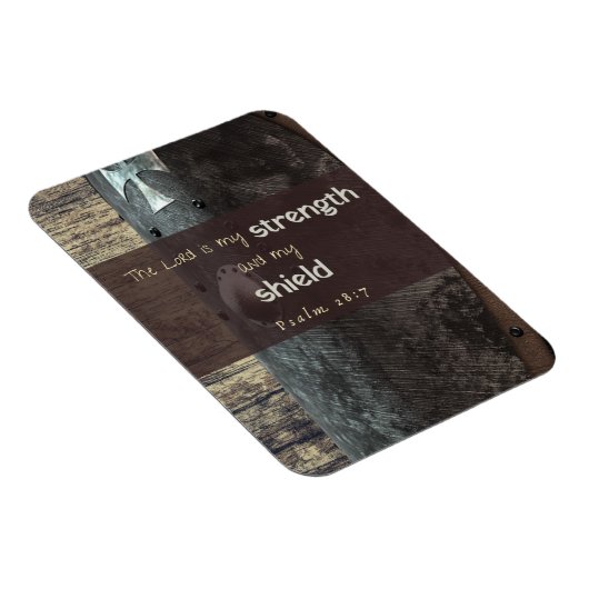 Psalm 28:7 Stärke und Schildmagnet Magnet (Rechte Seite)