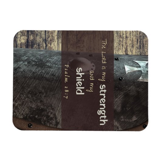 Psalm 28:7 Stärke und Schildmagnet Magnet (Horizontal)