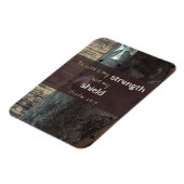 Psalm 28:7 Stärke und Schildmagnet Magnet (Linke Seite)