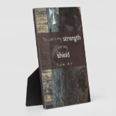 Psalm 28:7 Strength and Shield Nummernschild Fotoplatte (Seite)