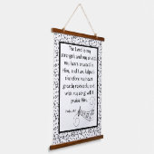 Psalm 28:7 wandteppich mit holzrahmen (Gewinkelt)