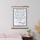 Psalm 28:7 wandteppich mit holzrahmen (Schlafzimmer)