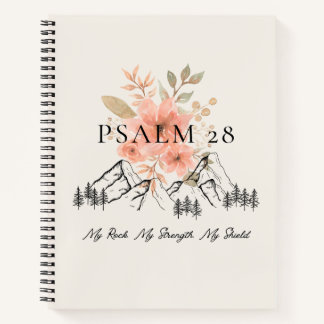 Psalm 28 Spiral Notebook 8.5 x 11 Notizblock