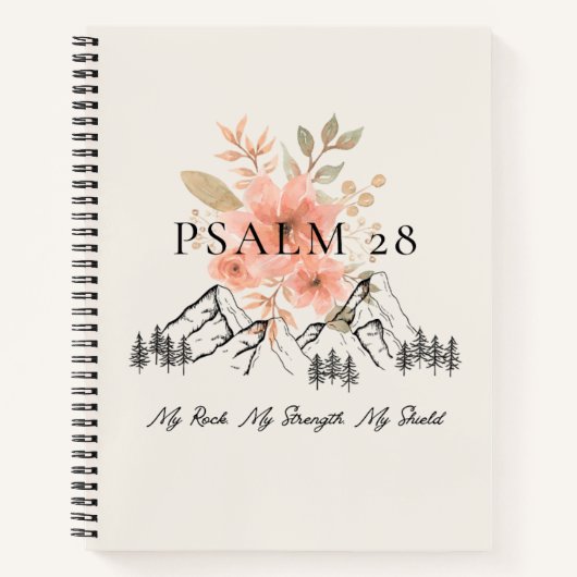 Psalm 28 Spiral Notebook 8.5 x 11 Notizblock (Vorderseite)