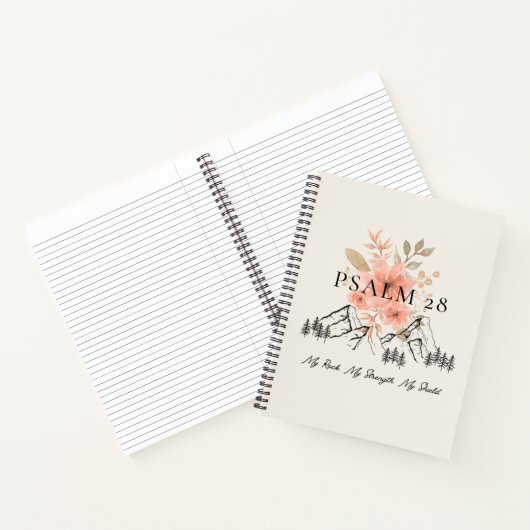 Psalm 28 Spiral Notebook 8.5 x 11 Notizblock (Innenseite)