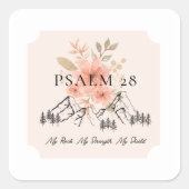 Psalm 28 Square Stickers (Vorderseite)