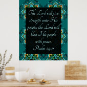 Psalm 29:11 poster (Küche)