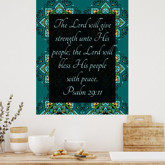 Psalm 29:11 poster (Küche)