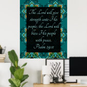 Psalm 29:11 poster (Heimbüro)
