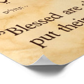 Psalm 2: 12 Hebräisch und Englisch Poster (Ecke)