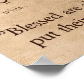 Psalm 2 : 12 in Hebräisch und Englisch Poster (Ecke)