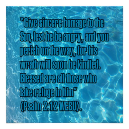 Psalm 2:12 WEBU Poster (Vorderseite)