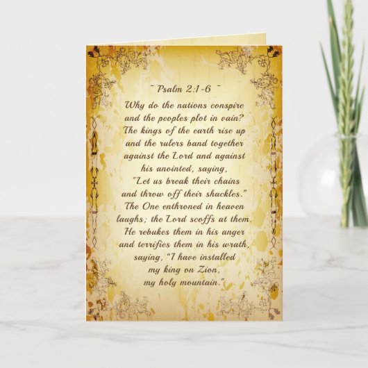 Psalm 2 1-6 Warum verschwören die Nationen, Karte (Vorderseite)