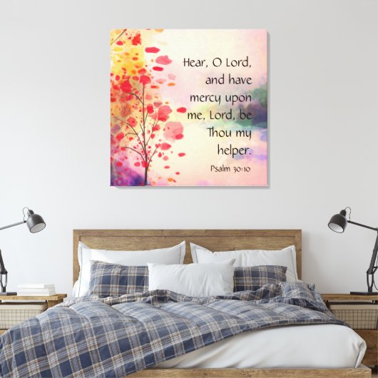 Psalm 30:10 leinwanddruck (Insitu (Schlafzimmer))