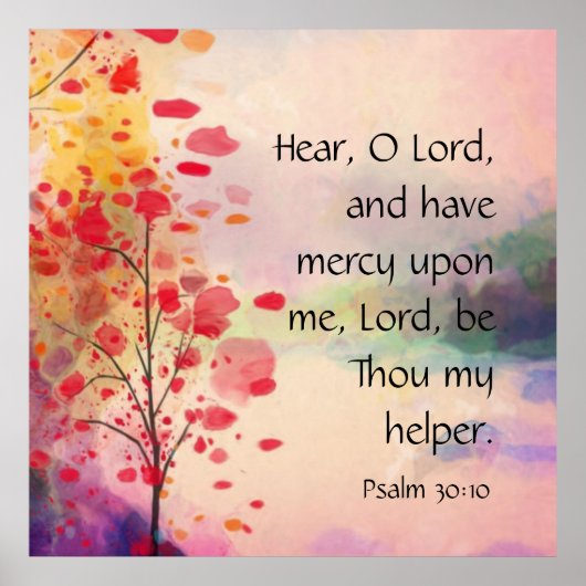 Psalm 30:10 poster (Vorne)