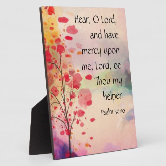 Psalm 30:10-Tafel Fotoplatte (Seite)