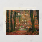 Psalm 30:12 Danke an die Lord Postcard Postkarte (Vorne/Hinten)