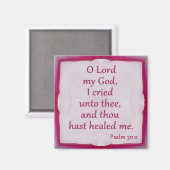 Psalm 30:2 magnet (Vorderseite/Rückseite)