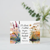 Psalm 30:2 O Herr, du hast mich heilt Christliche  Postkarte (Stehend Vorderseite)