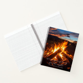 Psalm 30:5 Bibelstudium Lagerfeuer individuell Notizblock
