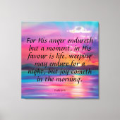 Psalm 30:5 Canvas Print Leinwanddruck (Vorderseite)