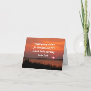 Psalm 30:5 Das Weinen mag die Nacht über währen Karte