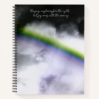 Psalm 30:5 Dunkle Wolken Regenbogen individuelles Notizblock