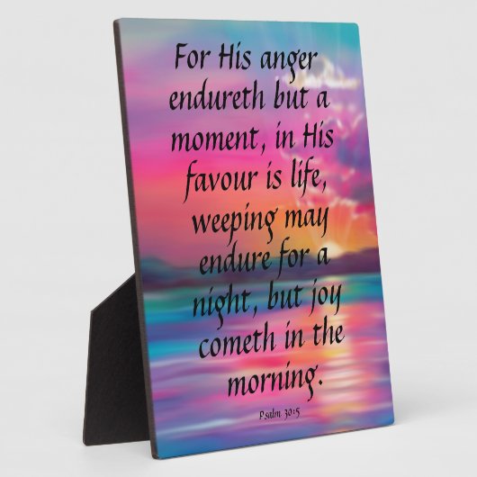 Psalm 30:5 fotoplatte (Seite)