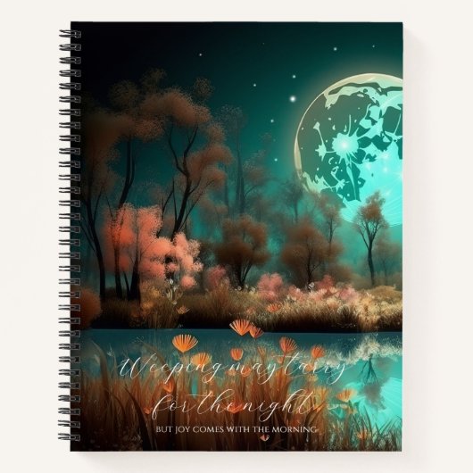 Psalm 30:5 Green Moon Custom Notizblock (Vorderseite)