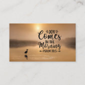 Psalm 30:5 Joy kommt in der morgendlichen Bibel Ve Visitenkarte (Vorderseite)