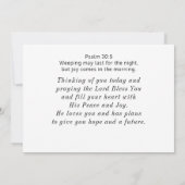 Psalm 30:5 Joy kommt mit der morgendlichen Flat Ca (Rückseite)