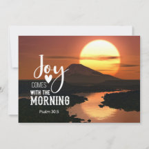 Psalm 30:5 Joy kommt mit der morgendlichen Flat Ca