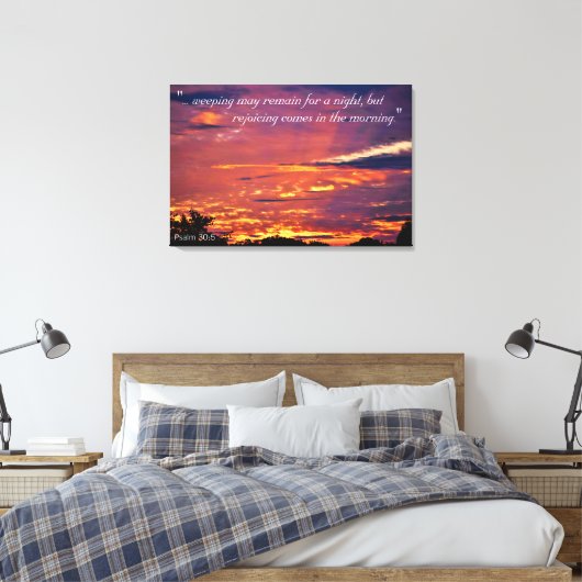 Psalm 30:5 Leinwand Art (Insitu (Schlafzimmer))