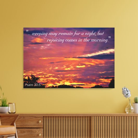 Psalm 30:5 Leinwand Art (Insitu (Wohnzimmer))