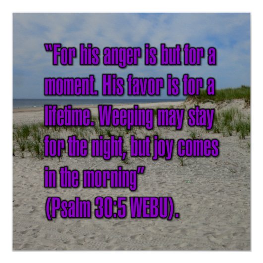 Psalm 30:5 WEBU Poster (Vorderseite)