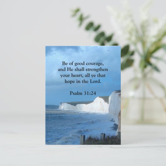 Psalm 31:24 postkarte (Stehend Vorderseite)