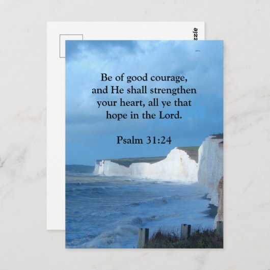 Psalm 31:24 postkarte (Vorne/Hinten)