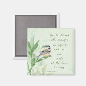 Psalm 31:25 Sie ist bekleidet mit einer Festigkeit Magnet (Vorderseite/Rückseite)