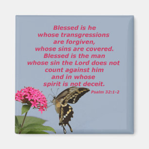 Psalm-32:1 - 2 magnet