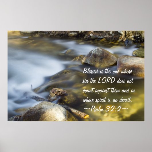 Psalm 32:2 Poster (Vorne)