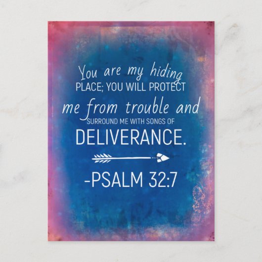 Psalm 32:7 Bibel Verse Memory Card - Postkarte (Vorderseite)