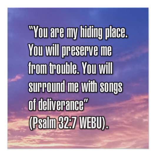 Psalm 32:7 WEBU Poster (Vorderseite)