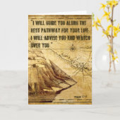 Psalm 32:8 Bibelverse Grußkarte Karte (Gelbe Blume)