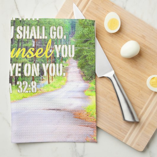 Psalm-32:8 Geschirrtuch (Viertel Falte)