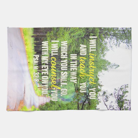 Psalm-32:8 Geschirrtuch (Horizontal)