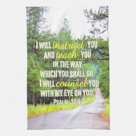 Psalm-32:8 Geschirrtuch (Vertikal)