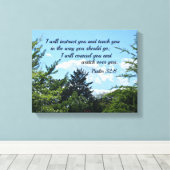 Psalm 32:8 Ich werde dich unterweisen und dir beib Leinwanddruck (Insitu (Holzboden))