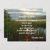 Psalm 32:8 Ich werde dir beibringen Postkarte (Vorne/Hinten)