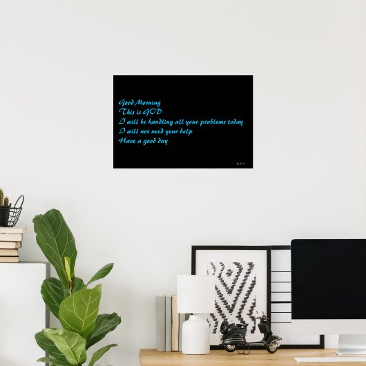 Psalm 32:8 poster (Heimbüro)